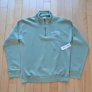 NWT Soft as a Grape Quarter Zip Pullover Sweater Green Size L